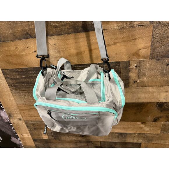 Cabela's Light Travel Duffel Bag- Gray/Mint - Picture 3 of 9